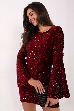 Sukienka Model IT-SK-20030.21P Bordo - Czerwony