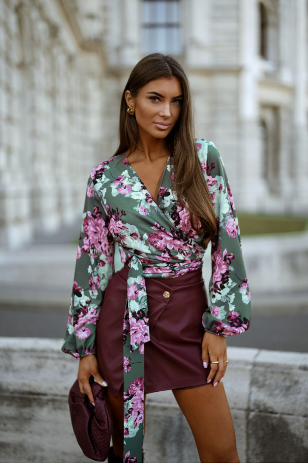 Bluzka Model Tulla 404820671 Green Blush - Wielokolorowy Bluzka Model Tulla 404820671 Green Blush - Wielokolorowy