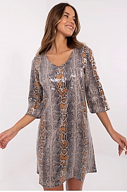 Sukienka Model LK-SK-509940.55 Dark Beige - Beżowy