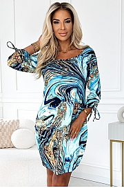 Sukienka Model Sophie 281-7 Blue/Gold - Wielokolorowy