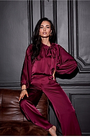Bluzka Model Ann BOR BLU0196 Bordo - Czerwony