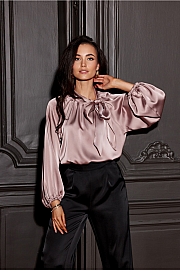 Bluzka Model Ann CAP BLU0196 Cappuccino - Beżowy