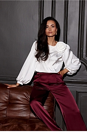Bluzka Model Evelyn EKR BLU0194 Ecru - Beżowy
