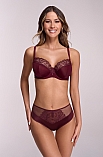 Figi 2196 Figi damskie 2196 burgundowe z haftem - Ava Lingerie