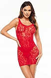 Donna red - Beauty Night sukienka czerwona bodystocking 