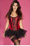CR-3658 Red/Black Gorset damski