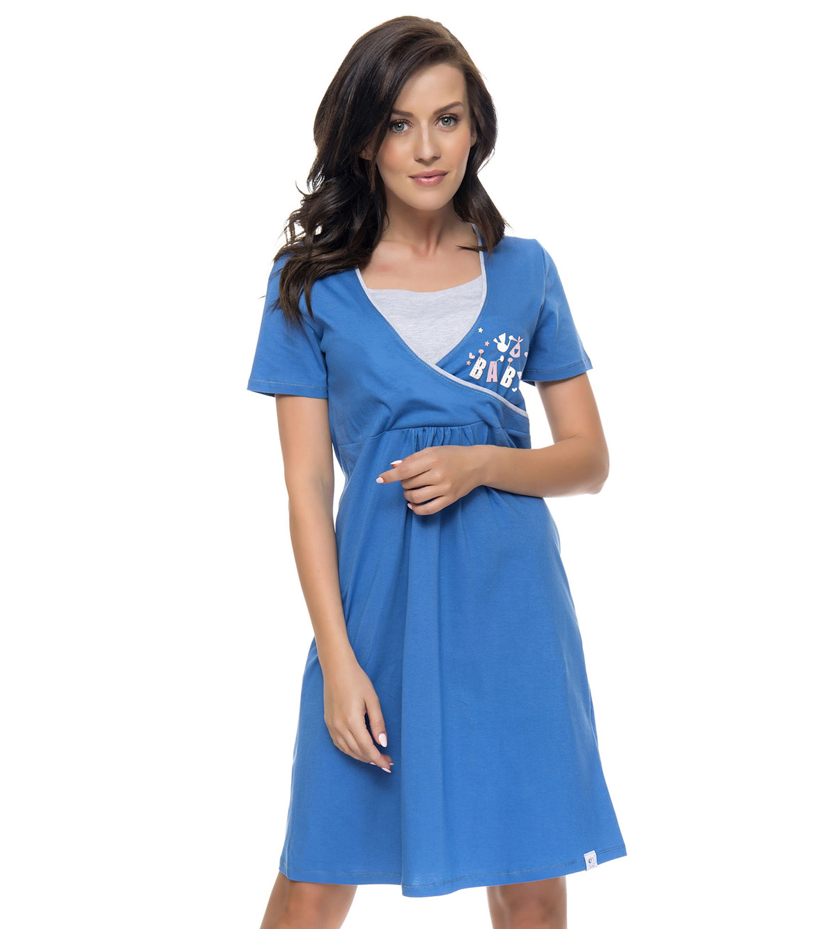 Dn-nightwear TCB.3049 - Koszula ciążowa - Dobranocka