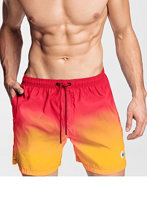 henderson -   Kąpielówki KMB-193 Water Print Czerwone czerwony