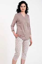 Italian Fashion Juliana r.3/4 sp.3/4 - cappuccino/druk