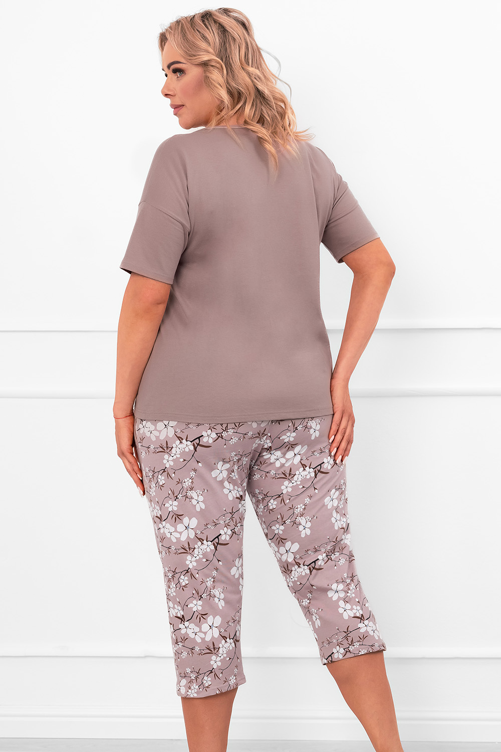 Italian Fashion Kimuri kr.r. sp.3/4 - cappuccino/druk