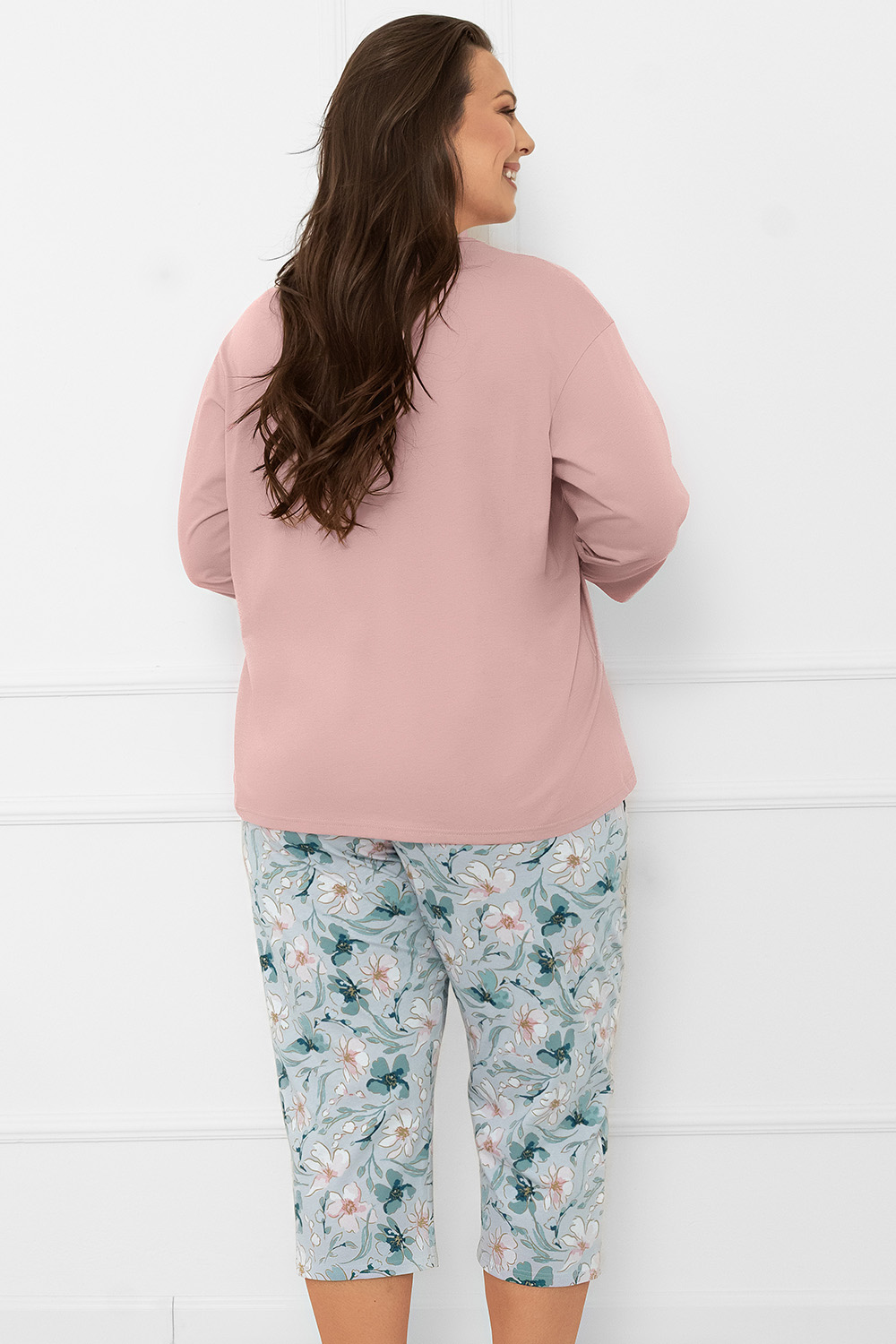 Italian Fashion Perlis r.3/4 sp.3/4 - róż pudrowy/druk