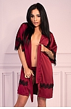 Aresmina LC 90564 Cherry Mahogany Callection Szlafrok damski satynowy Aresmina LC 90564