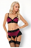 Nahir Maroon/Bordowy zmysłowy komplet LivCo Corsetti Fashion 