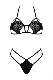 Jimena Black/Czarny zmysłowy komplet LivCo Corsetti Fashion 