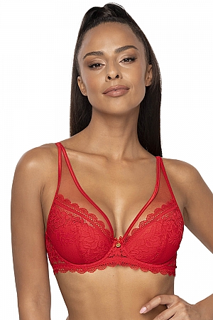 Mat 0198/11 Estelle - Biustonosz typu push-up czerwony