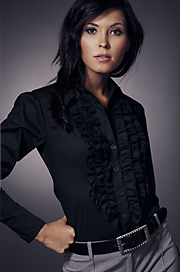 Sonia K01 czarna - koszula - Nife
