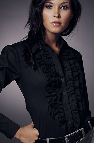 Sonia K01 czarna - koszula - Nife