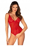 Czerwone body Obsessive Chilisa teddy