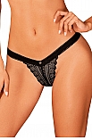 Estiqua panties - figi Obsessive Estiqua panties - czarny - miniatura
