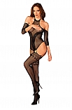 Obsessive G333 bodystocking - czarny - miniatura