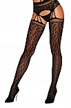 Obsessive Garter stockings S817 - czarny - miniatura