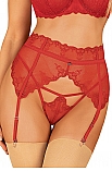 Lonesia garter belt - pas do pończoch Obsessive Lonesia garter belt - czerwony - miniatura