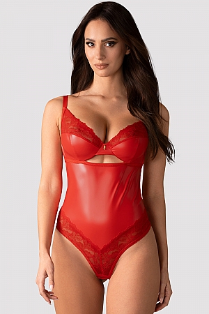 Obsessive Aliosa teddy - red Czerwone body