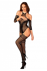 Obsessive G333 bodystocking - czarny