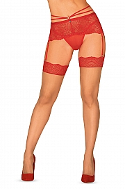 Obsessive Loventy stockings - czerwony