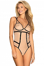 Obsessive Nudelia Noir teddy - beżowy