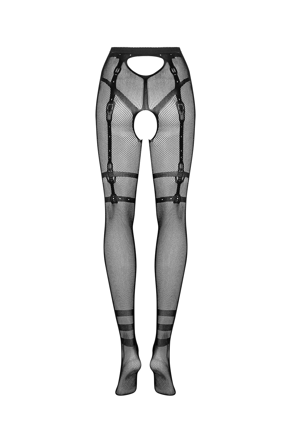 Obsessive Crotchless Tights S123 - czarny