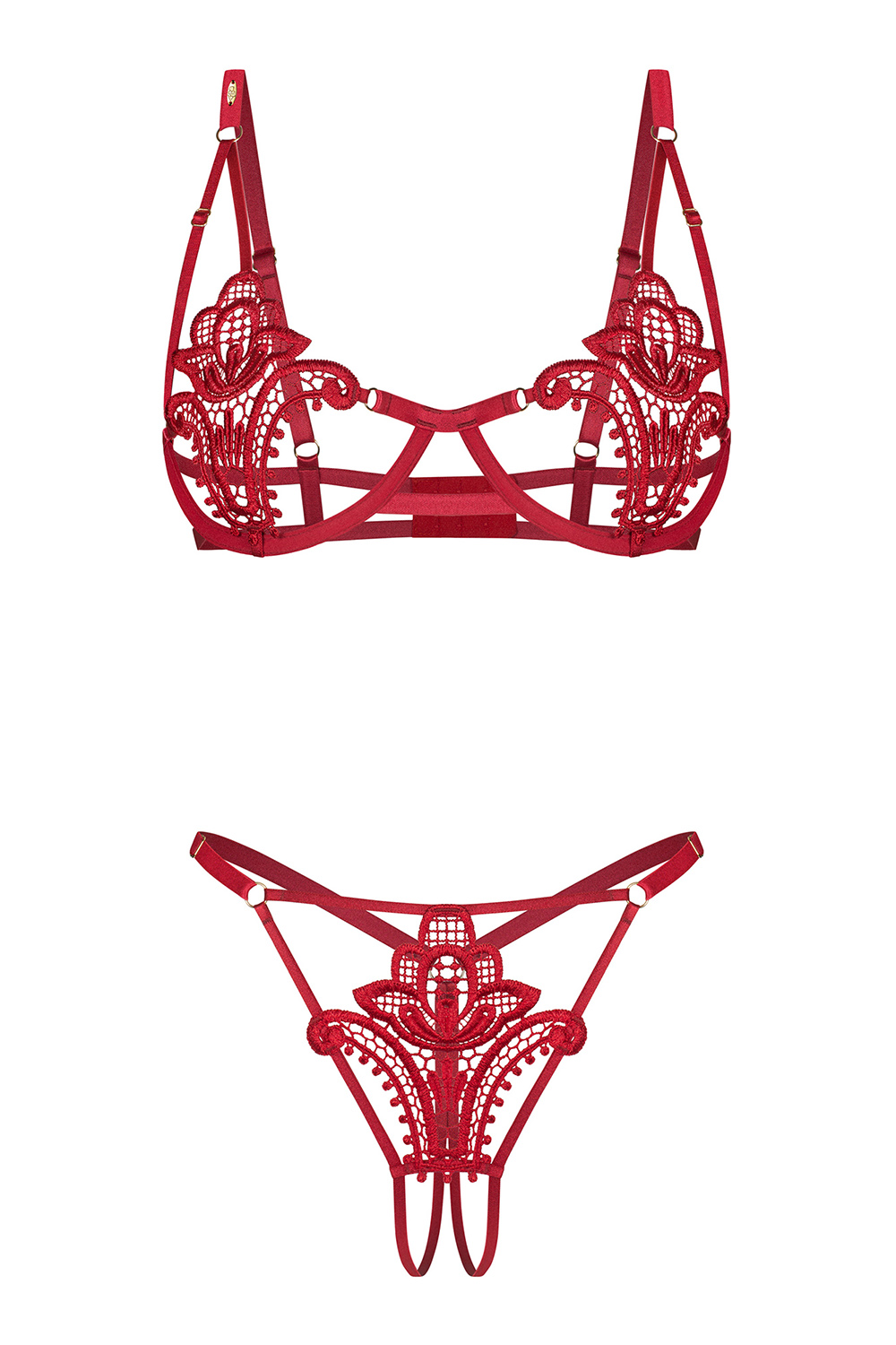 Obsessive Luise Sublim 2-pcs set - red Obsessive Luise Sublim 2-pcs set - red