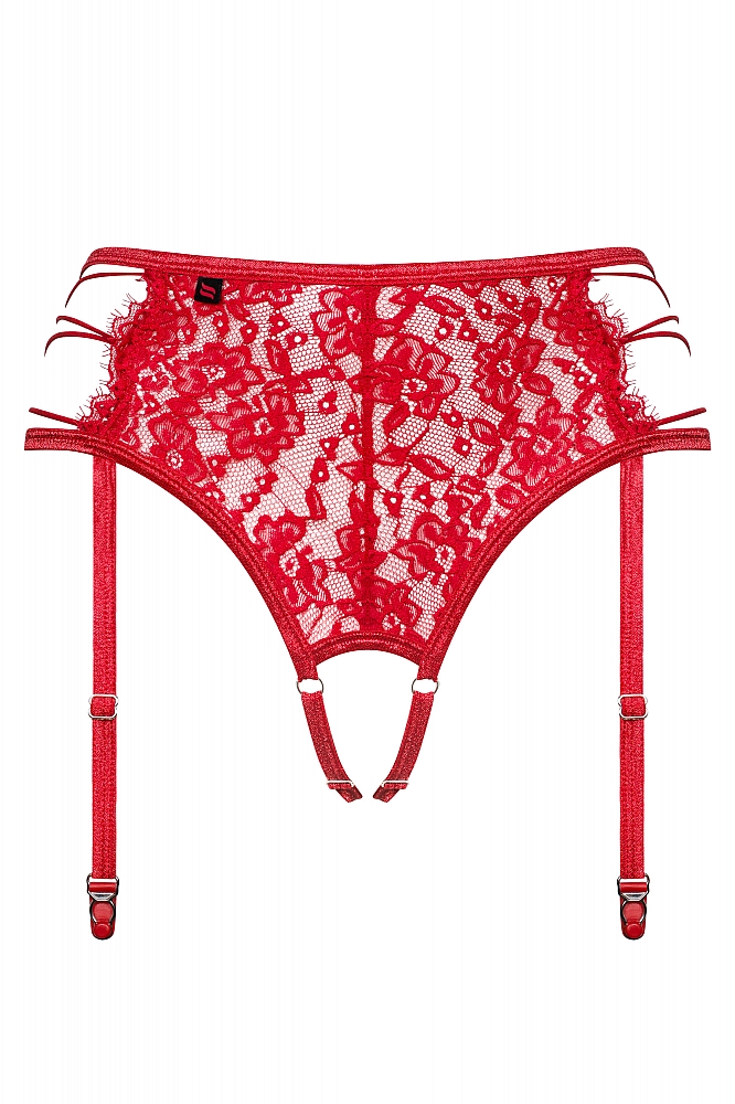 Obsessive Rediosa garter belt - czerwony