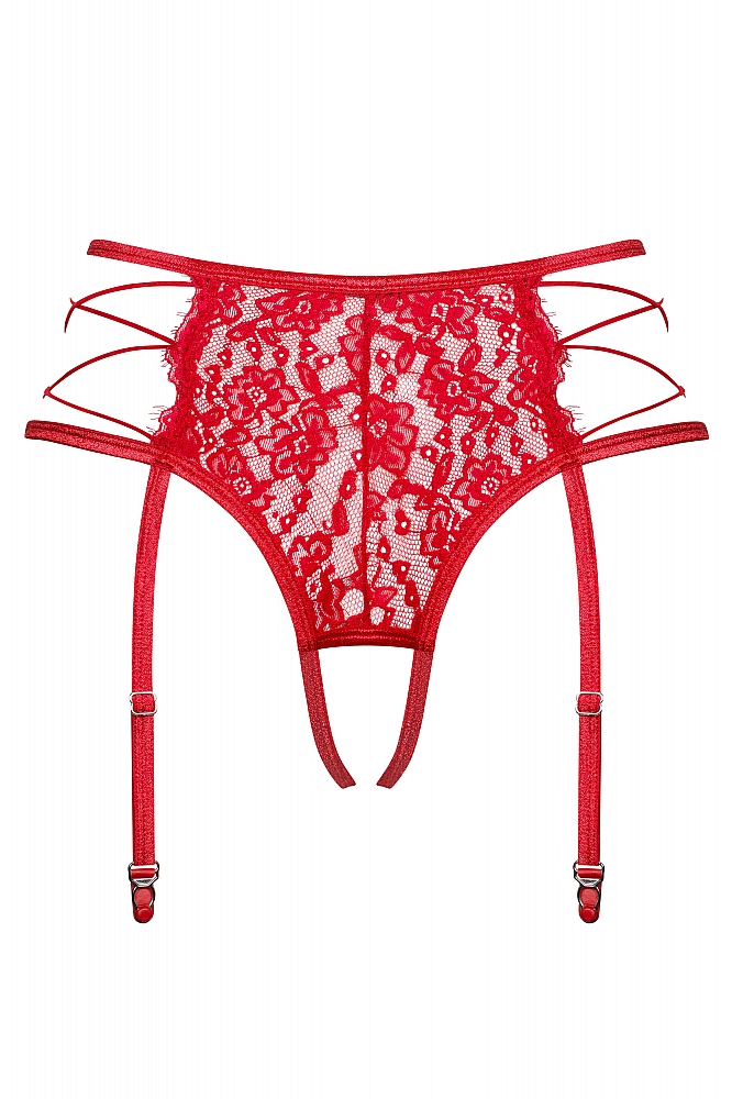 Obsessive Rediosa garter belt - czerwony