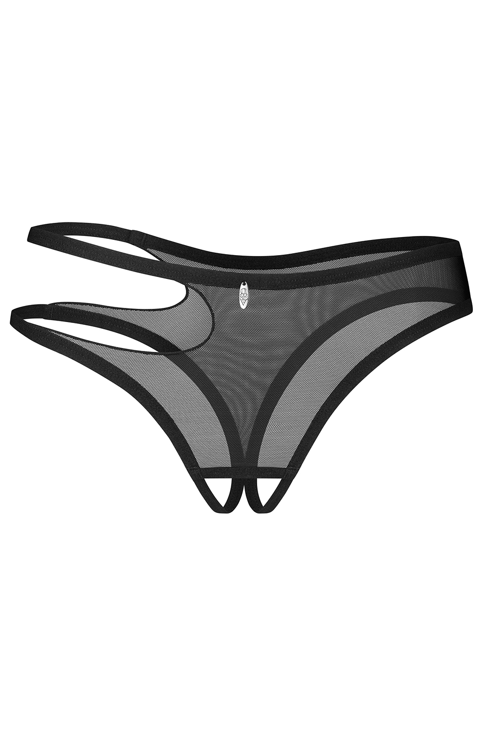 Obsessive Saturis crotchless thong - czarny