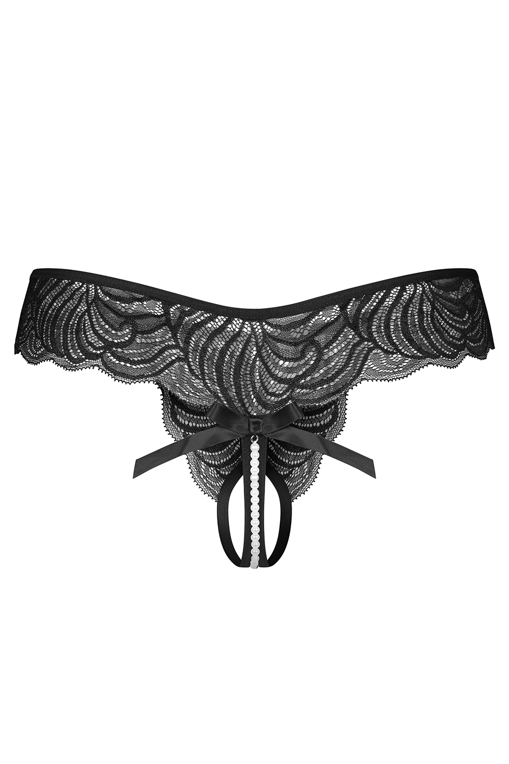 Obsessive Trinise crotchless thong - black