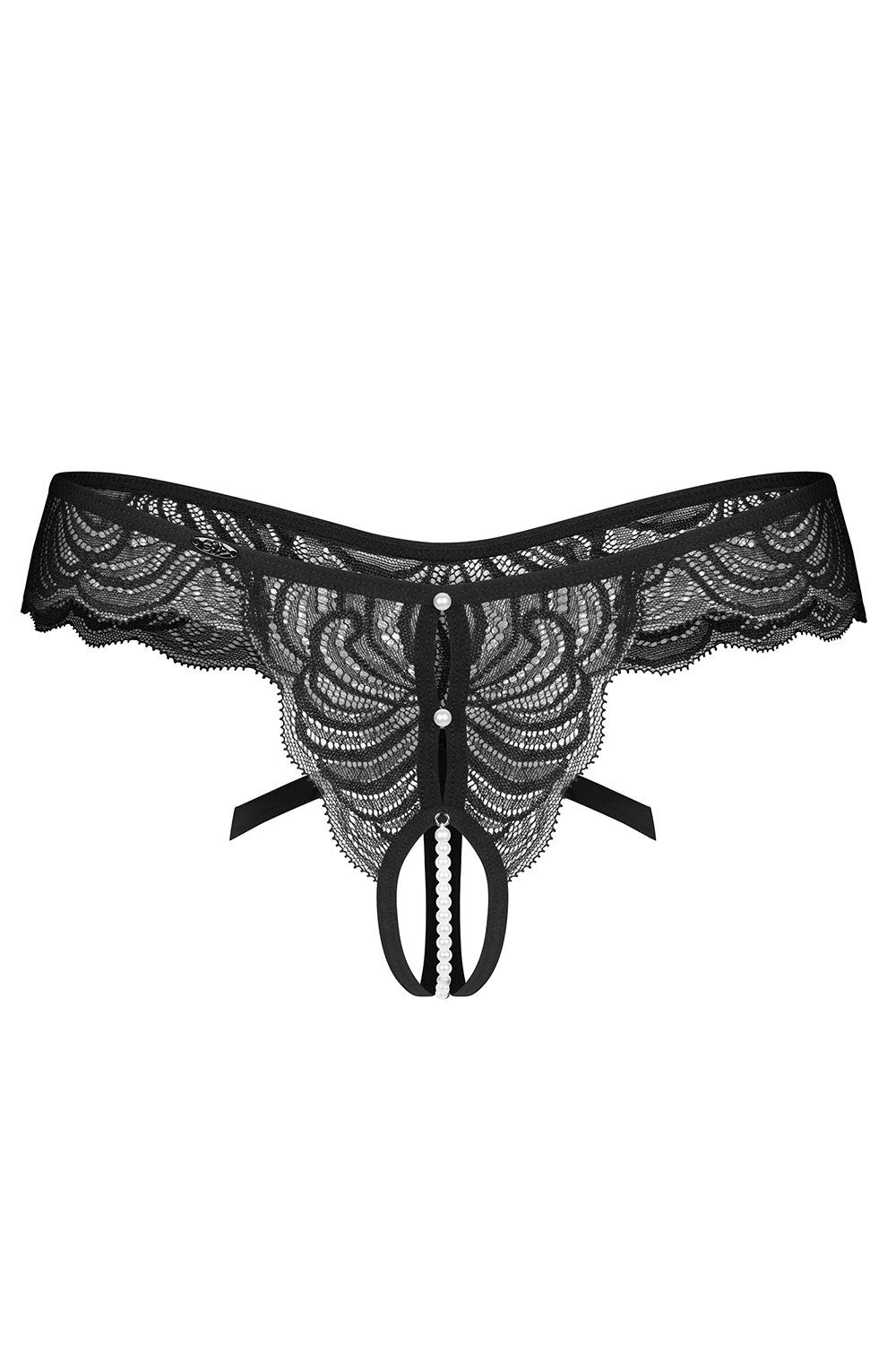 Obsessive Trinise crotchless thong - black