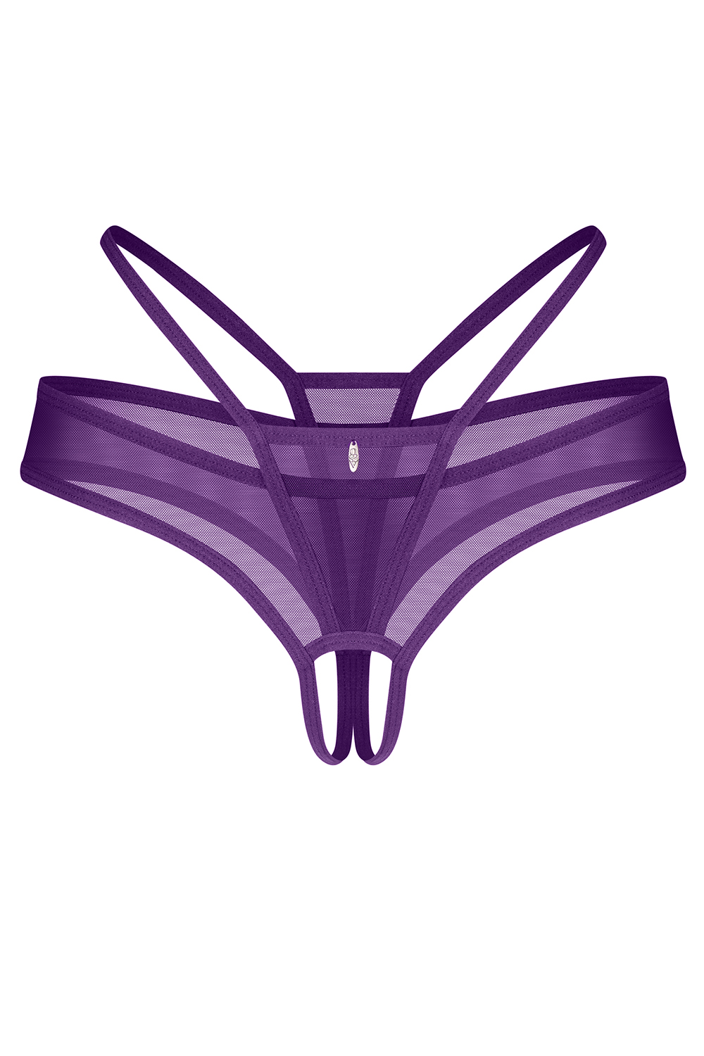 Obsessive Vibres crotchless thong - violet