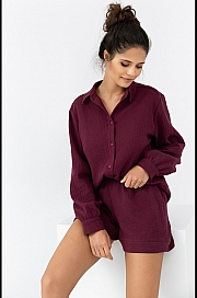 Piżama Sensis Ivory dł/r Muślin rozpinana